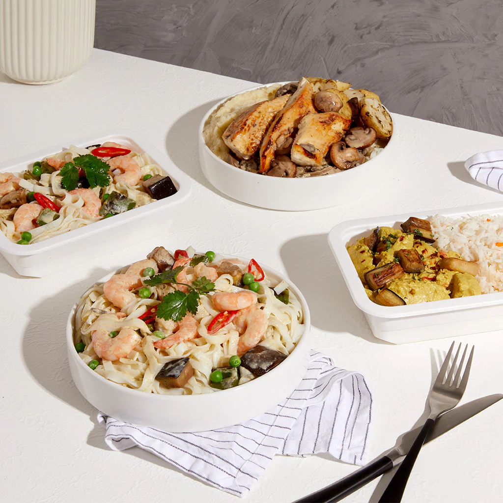 A bundle of prepared meals